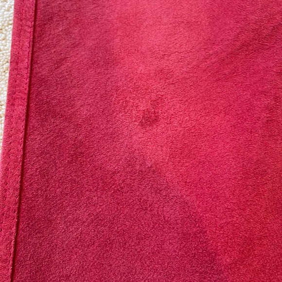 Raspberry real suede pants - Picture 3 of 4